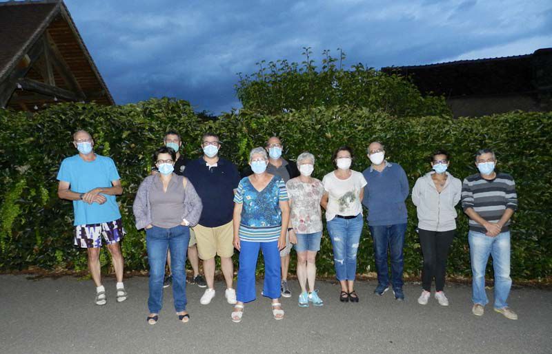 Photo du conseil municipal avec les masques dû à la crise sanitaire